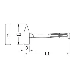 KS Tools BRONZEplus Vorschlaghammer 5000 G, Mit Fiberglasstiel -Handbetätigte Werkzeuge Geschäft TECHZEI 967.213x 0 2 SALL AQU V1 8290 0i